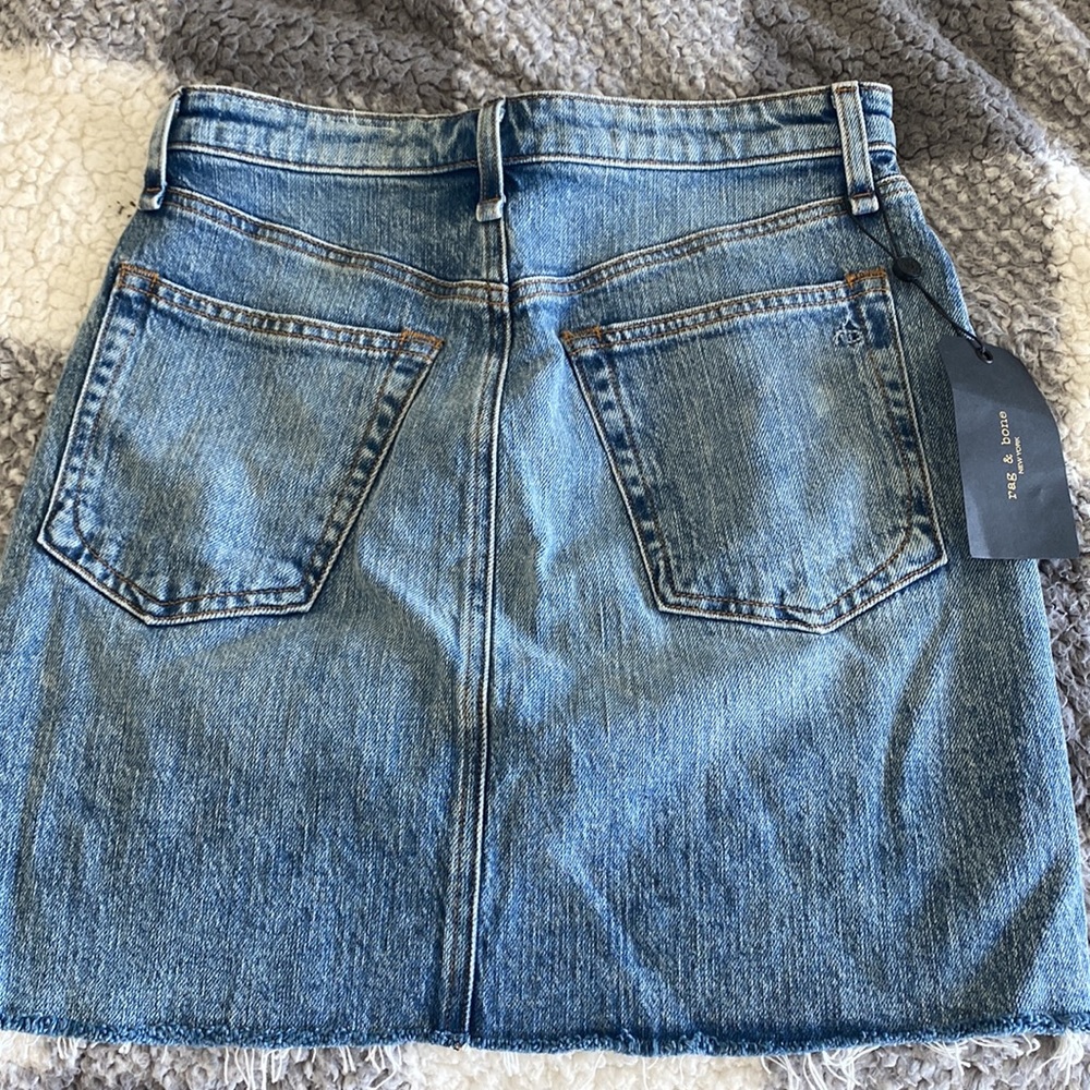 Rag & Bone short denim blue skirt NWT 26 - Picture 4 of 8